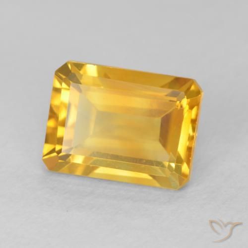 1.63克拉天然黄水晶，八边形，VVS