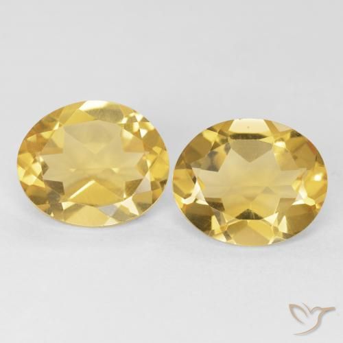 7.80ctw 天然 深金 黄水晶, 椭圆形, VVS-VS