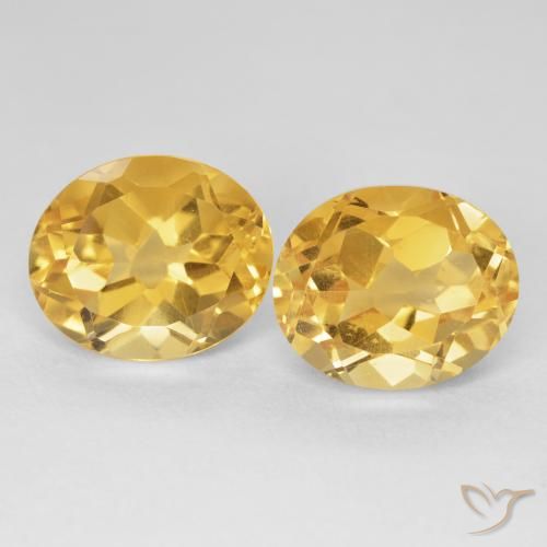 10.11ctw 天然 深金 黄水晶, 椭圆形, VVS-VS