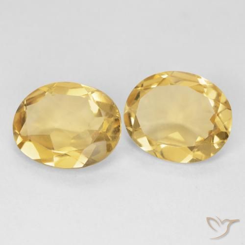 6.64克拉天然黄水晶，椭圆形，VS