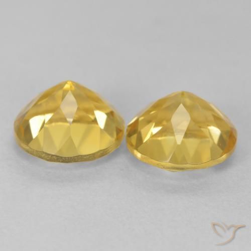 3.92克拉天然黄水晶，圆形的，VVS-VS