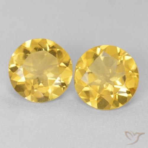 2.81ctw 天然 中金 黄水晶, 圆形的, VVS-VS