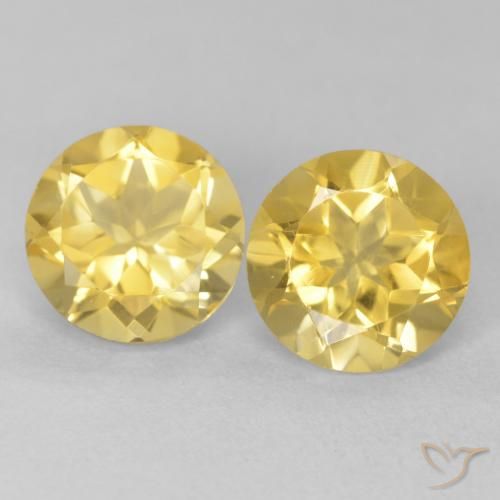 3.58ctw 天然 金橙色 黄水晶, 圆形的, VVS-VS