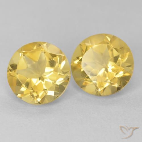 3.58克拉天然黄水晶，圆形的，VVS-VS