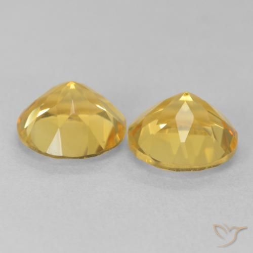 3.49克拉天然黄水晶，圆形的，VVS-VS