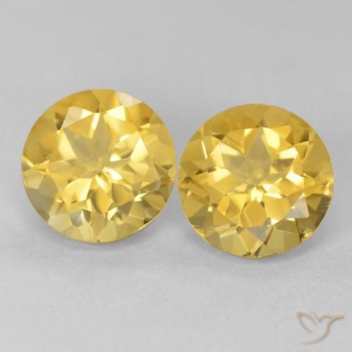 3.57ctw 天然 中金 黄水晶, 圆形的, VVS-VS
