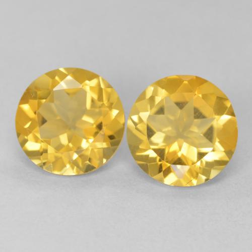 3.13ctw 天然 中金 黄水晶, 圆形的, VVS-VS