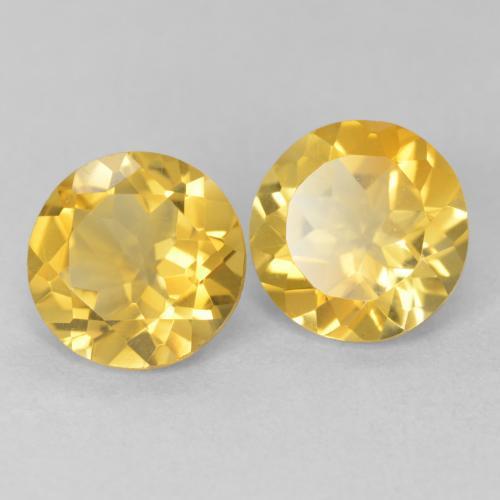 3.13克拉天然黄水晶，圆形的，VVS-VS