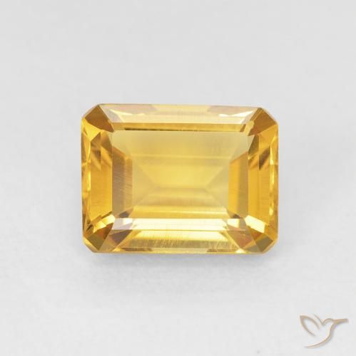 1.49ct 天然 金色 黄水晶, 祖母绿式切割, VVS-VS