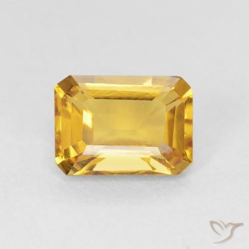 1.38ct 天然 金色 黄水晶, 祖母绿式切割, VVS-VS