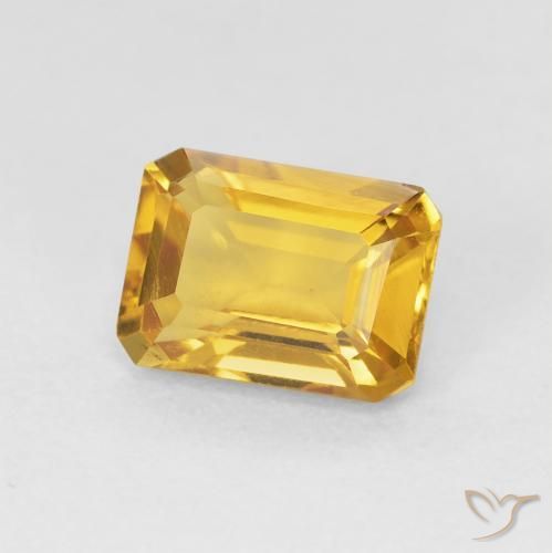 1.38克拉天然黄水晶，八边形，VVS-VS