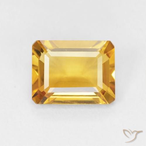 1.49ct 天然 中金 黄水晶, 祖母绿式切割, VVS-VS