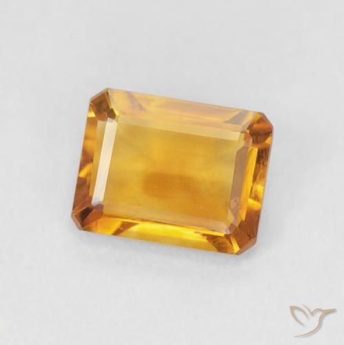 1.23克拉天然黄水晶，八边形，VVS-VS
