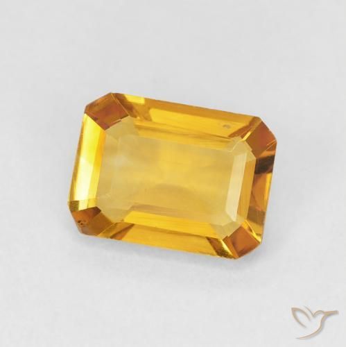 1.23克拉天然黄水晶，八边形，VVS-VS