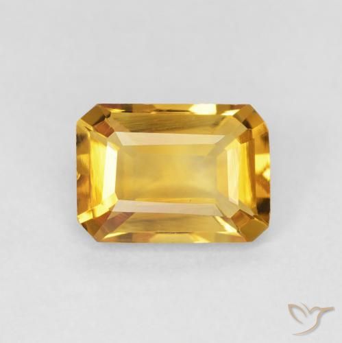 1.27ct 天然 金色 黄水晶, 祖母绿式切割, VVS-VS