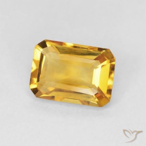 1.27克拉天然黄水晶，八边形，VVS-VS