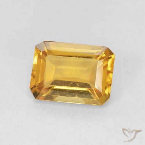 1.37克拉天然黄水晶，八边形，VVS-VS