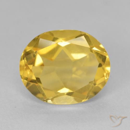 4.30ct 天然 金色 黄水晶, 椭圆形, VVS