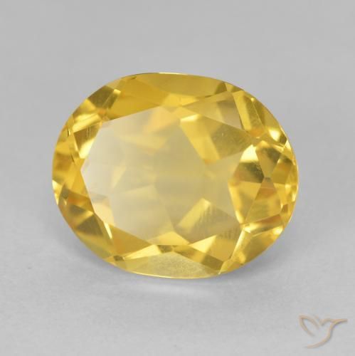 4.30克拉天然黄水晶，椭圆形，VVS