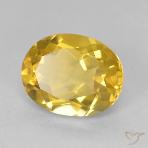 4.51克拉天然黄水晶，椭圆形，VVS