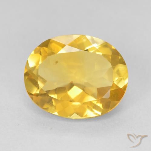 4.05ct 天然 中金 黄水晶, 椭圆形, VVS