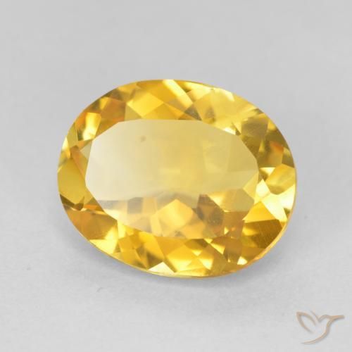 4.05克拉天然黄水晶，椭圆形，VVS