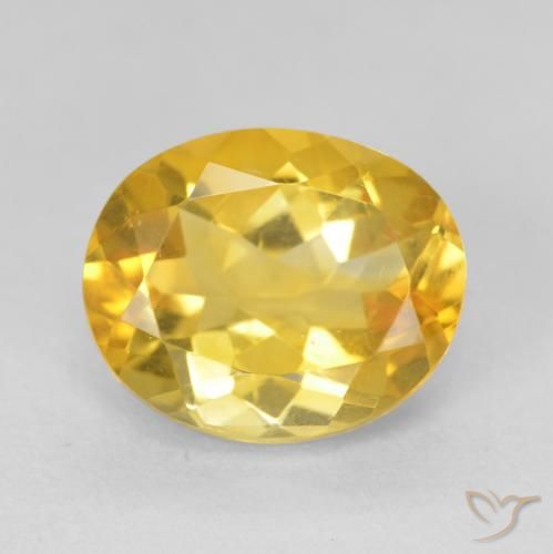 4.12ct 天然 中金 黄水晶, 椭圆形, VVS