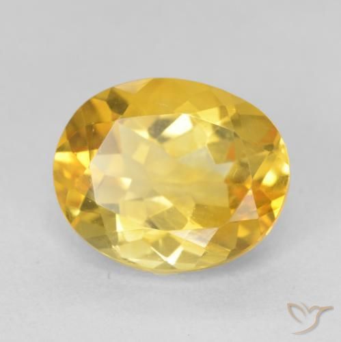 4.12克拉天然黄水晶，椭圆形，VVS