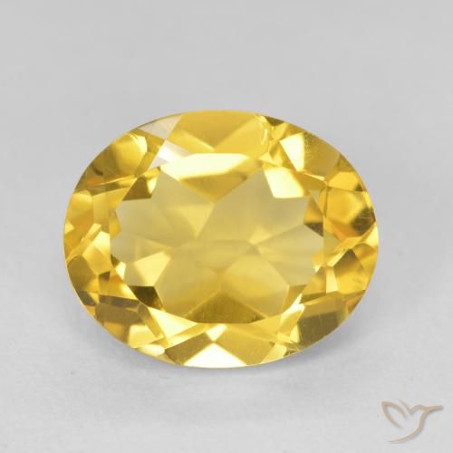4.37ct 天然 中金 黄水晶, 椭圆形, VVS