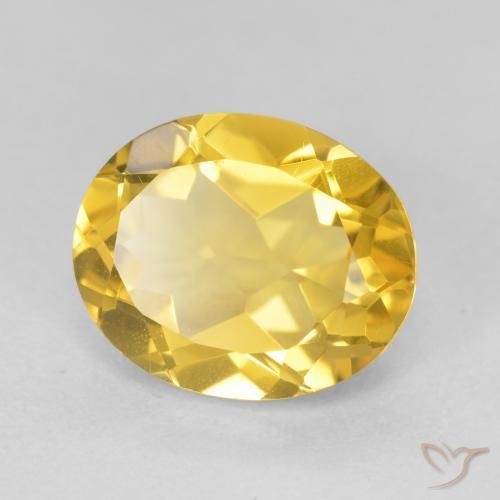 4.37克拉天然黄水晶，椭圆形，VVS