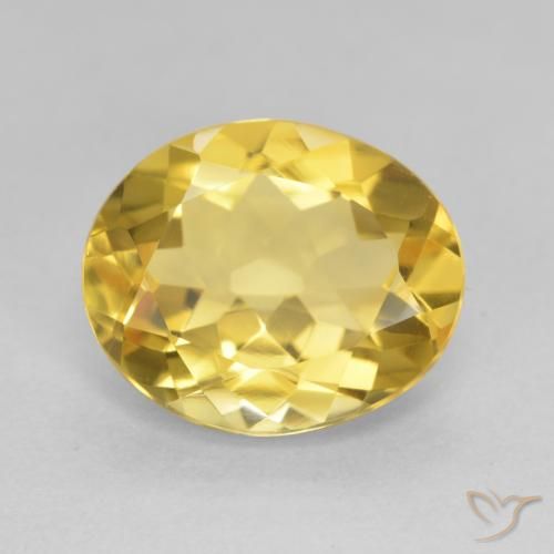 4.11ct 天然 金橙色 黄水晶, 椭圆形, VVS