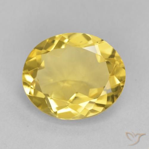 3.78ct 天然 中金 黄水晶, 椭圆形, VVS