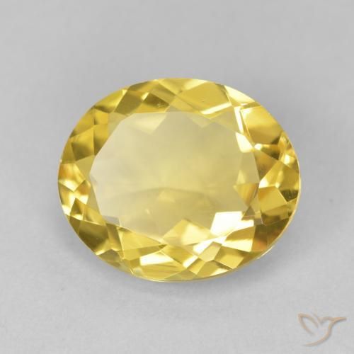 3.78克拉天然黄水晶，椭圆形，VVS