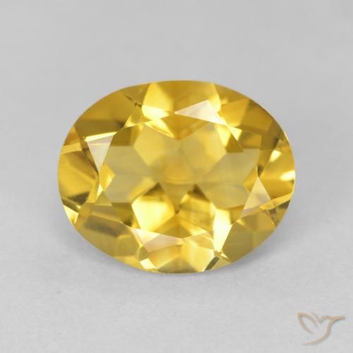 3.66ct 天然 中金 黄水晶, 椭圆形, VVS