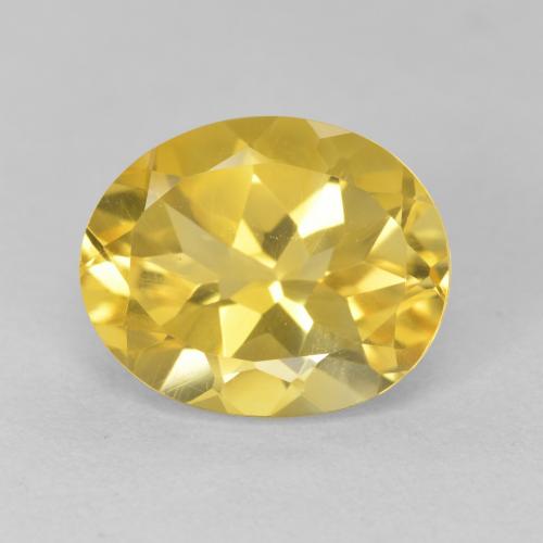 4.15ct 天然 中金 黄水晶, 椭圆形, VVS