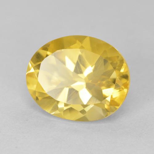 4.15克拉天然黄水晶，椭圆形，VVS