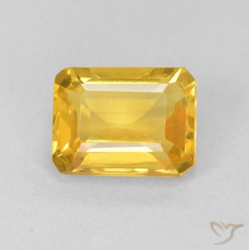 1.67ct 天然 中金 黄水晶, 祖母绿式切割, VVS-VS