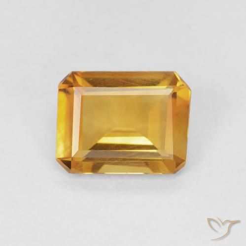 1.05ct 天然 橙金 黄水晶, 祖母绿式切割, VVS-VS