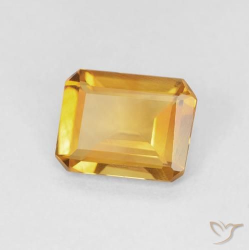 1.05克拉天然黄水晶，八边形，VVS-VS