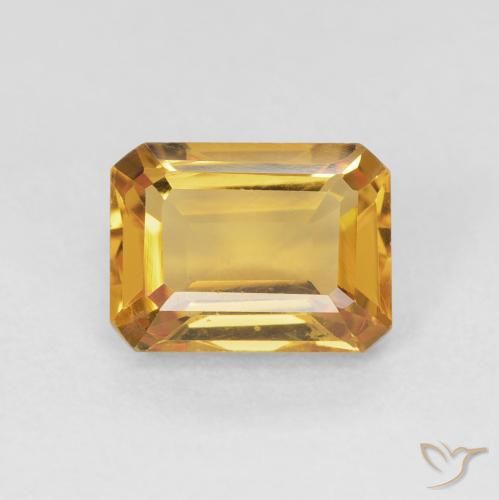 1.56ct 天然 金色 黄水晶, 祖母绿式切割, VVS
