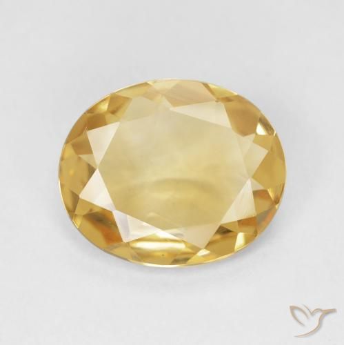 3.07ct 天然 中金 黄水晶, 椭圆形, VS