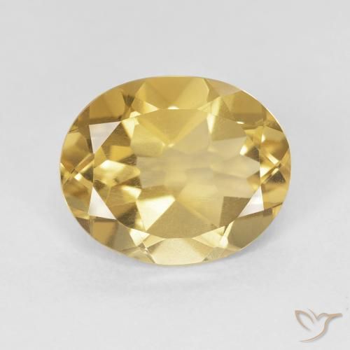 4.05ct 天然 金橙色 黄水晶, 椭圆形, VS