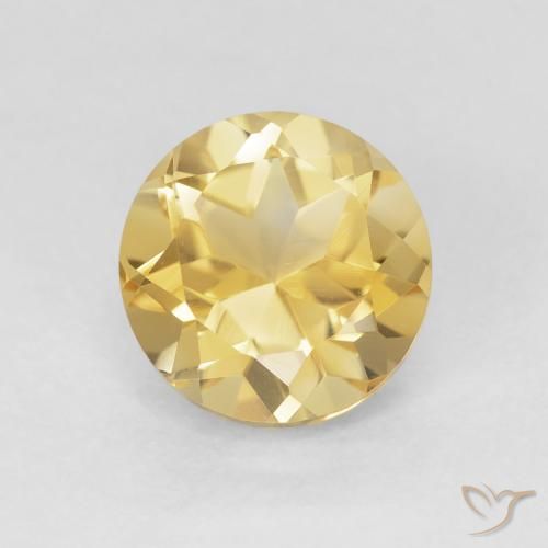 1.39ct 天然 黄金色 黄水晶, 圆形的, VVS
