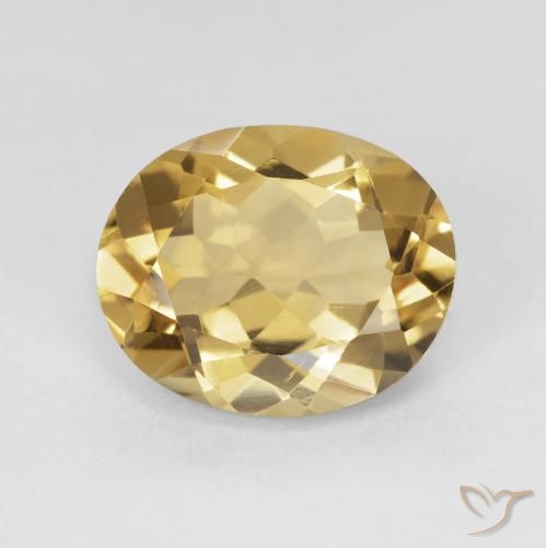 4.30ct 天然 中金 黄水晶, 椭圆形, VVS