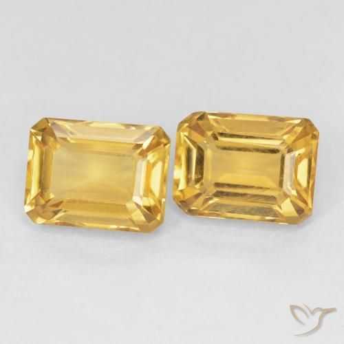 3.44克拉天然黄水晶，八边形，VVS-VS