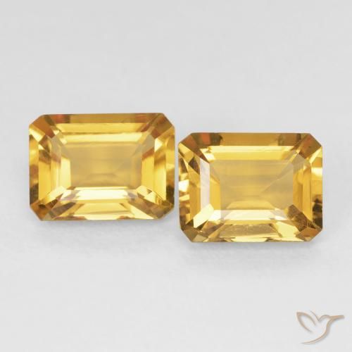 3.20ctw 天然 Medium Dark-Golden 黄水晶, 祖母绿式切割, VVS-VS