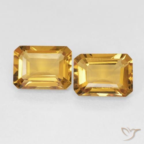 3.01ctw 天然 Medium Light-Golden 黄水晶, 祖母绿式切割, VVS-VS