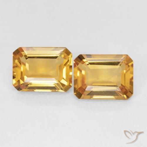 2.93ctw 天然 橙金 黄水晶, 祖母绿式切割, VVS-VS