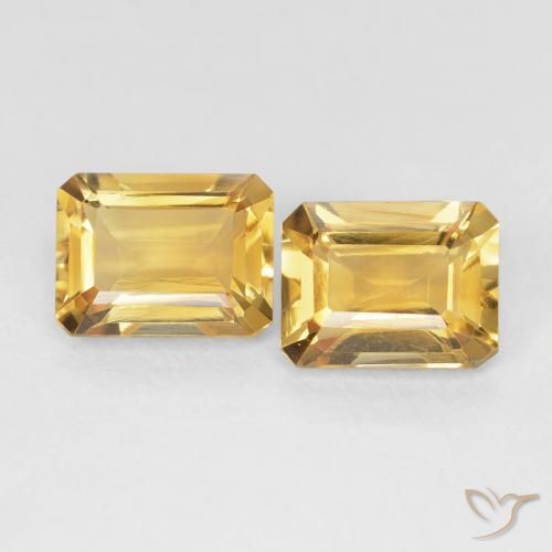 2.87ctw 天然 黄金色 黄水晶, 祖母绿式切割, VVS-VS