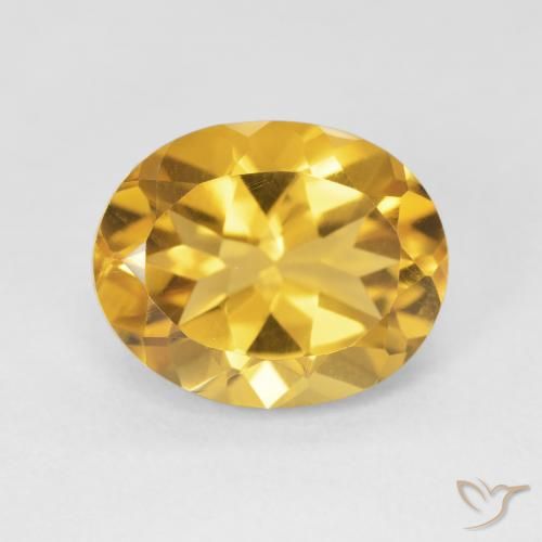 4.16ct 天然 金色 黄水晶, 椭圆形, VVS